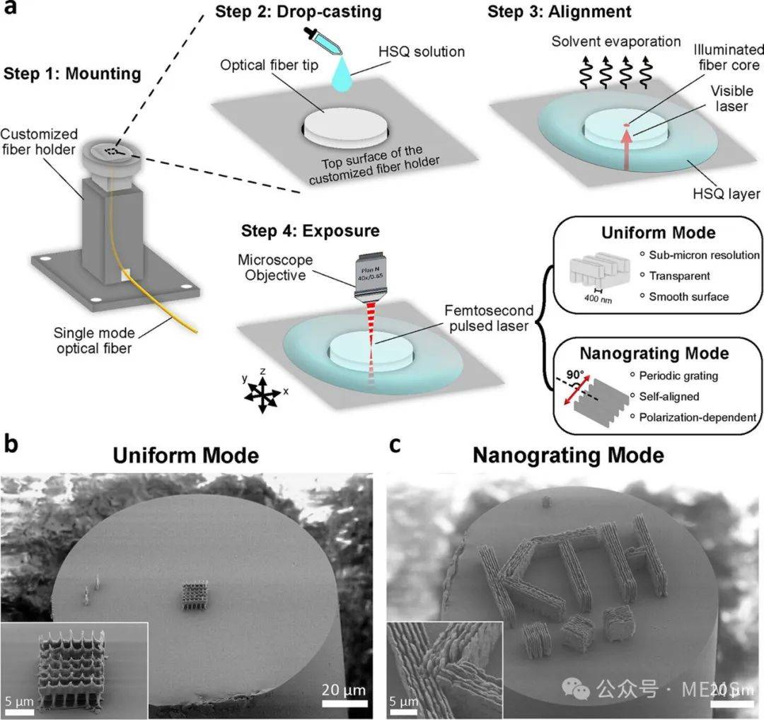 光纖尖端3D打印玻璃折射率傳感器 精準測量有機溶劑濃度的創新方案與集成服務